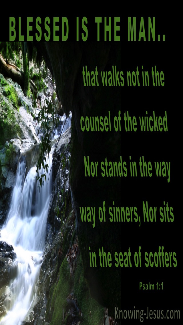 Psalm 1:1 Blessed Is The Man (green)